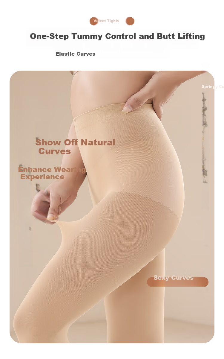 LangSha Velvet Tights Spring Autumn Women Plus Size Wide Double Crotch Sheer Leggings Pantyhose 4