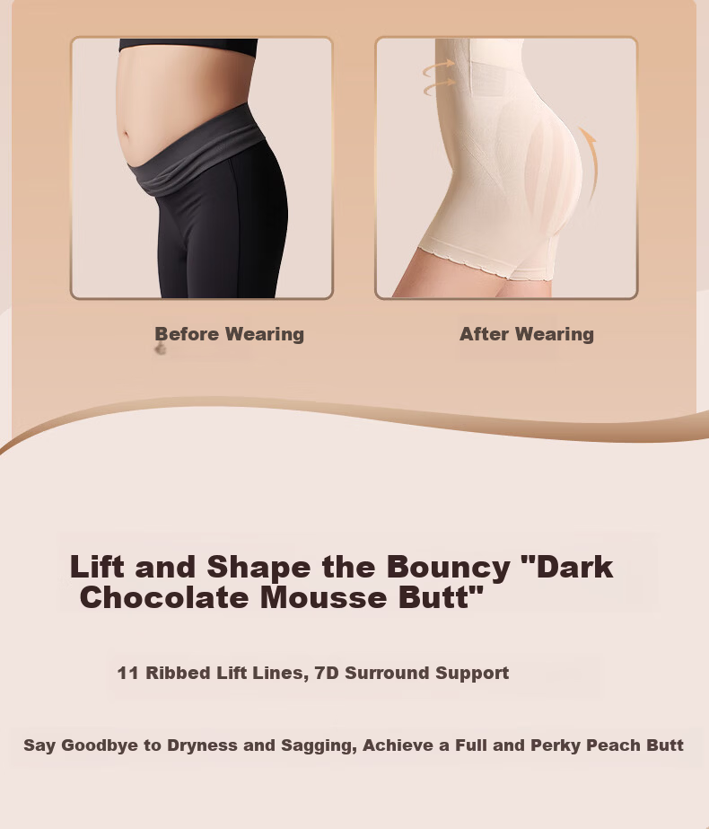 Curvilism [Victoria Song Style] Black Chocolate Long Sleeve Bodysuit Shapewear Tummy Control Hip Lift Nude Feel [Long Sleeve] M 10