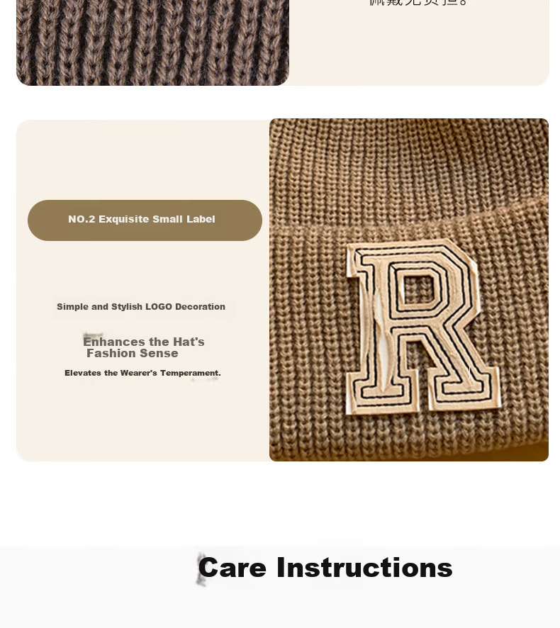 Xueqiman Women's Hat Versatile Korean Style Ins Knitted Hat Autumn Winter Letter Warm Solid Color Woolen Hat Black One Size 18