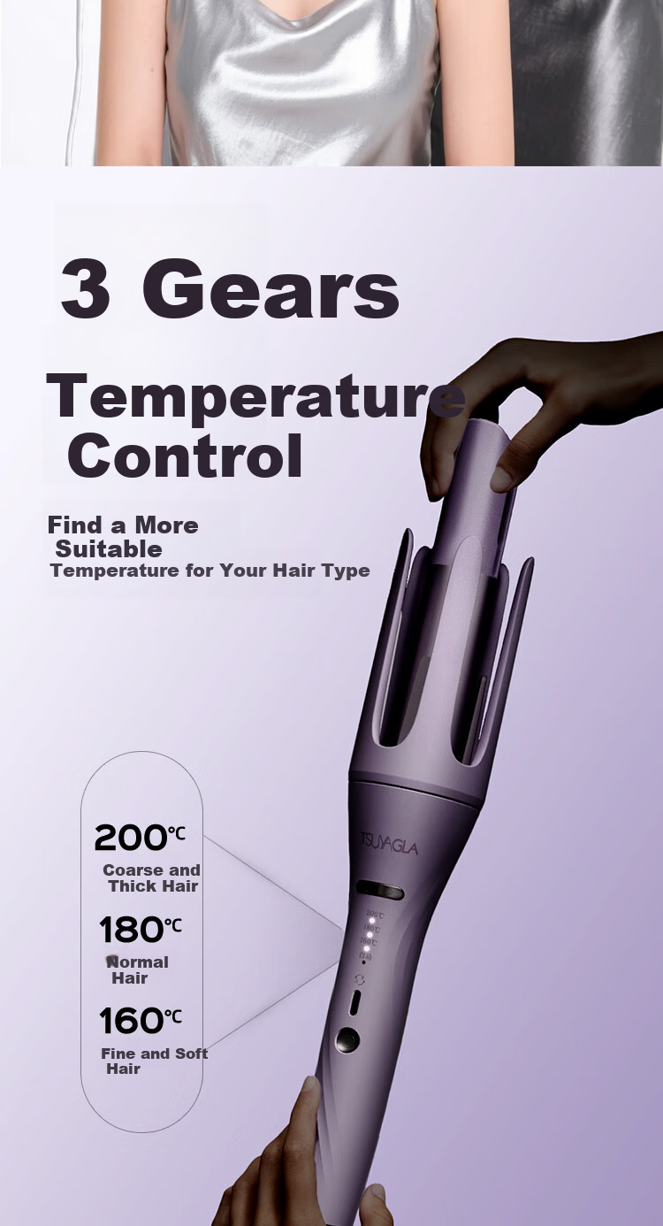 Cuiya 32mm Automatic Curling Iron 4-in-1 Curling Wand Big Curl Egg Roll Curling Iron Negative Ion Mother's Day Gift T313 13