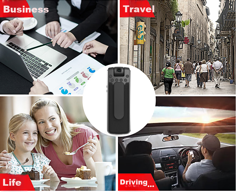 YWD V011S Law Enforcement Recorder Mini HD Portable Bicycle Motorcycle Riding Sports Camera Audio Video 32G 6