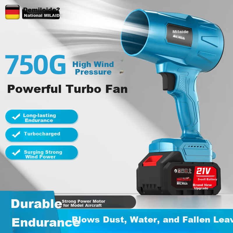 Milade Ducted High-Power Industrial Turbo Blower Fan for Dust Removal and Strong Air Blowing