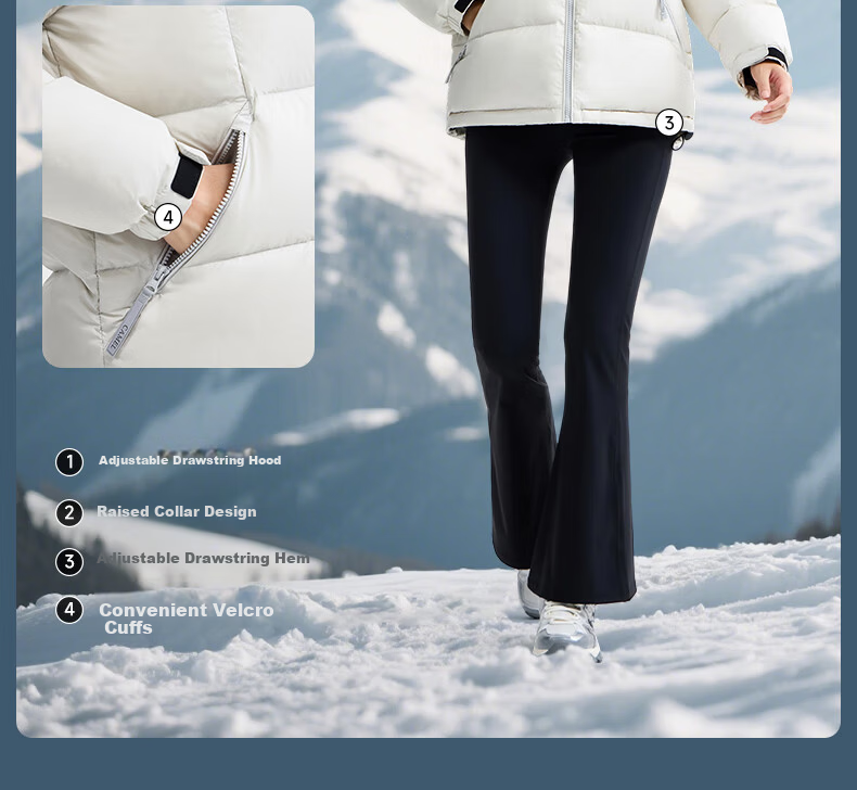 Penguin Camel Collaboration "Thermal" Unisex Outdoor Thickened Hooded Down Jacket M34CR07725 19