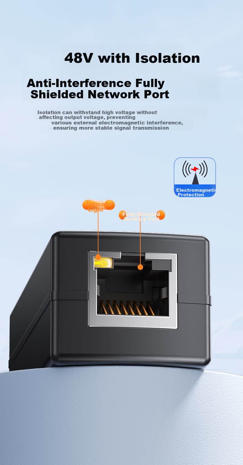 SAMZHE POE Repeater One-to-Two 100Mbps Switch Camera Network Repeater Extender 1 In 2 Out Home Surveillance Network Power Splitter ZXQ-01B 4