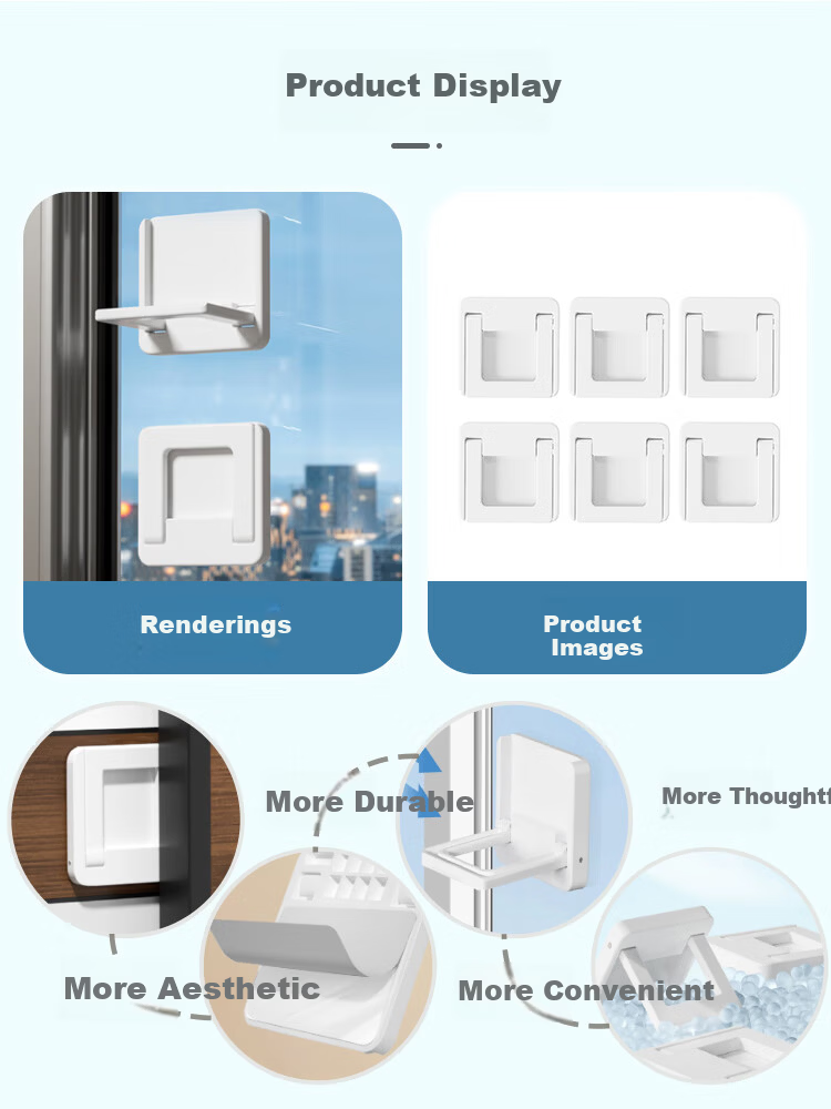 9i9 Children's Safety Window Lock Sliding Door Window Lock Drawer Lock Cabinet Handle Multifunctional 6-Pack A10 13