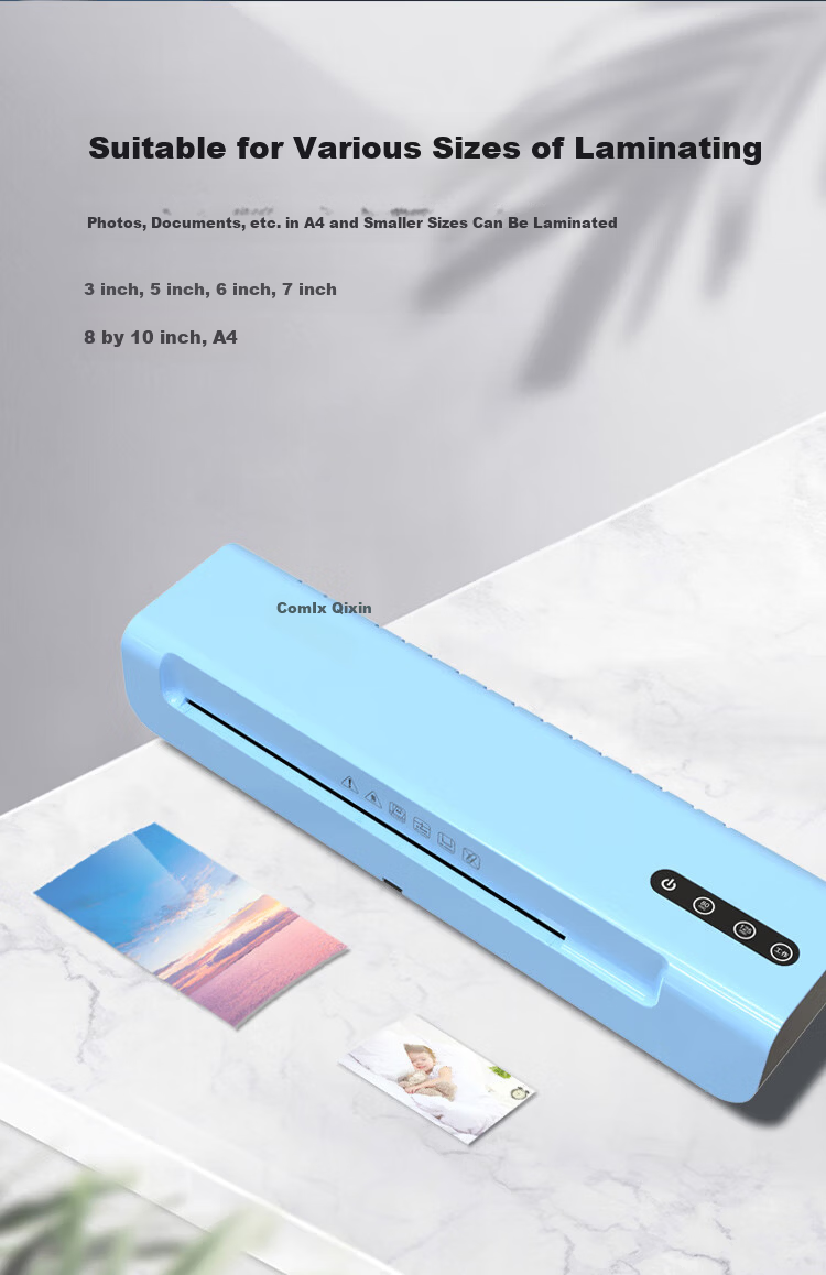 COMIX Photo Laminating Film, A4 Laminating Pouches, Photo Lamination Film, A4 Laminating Paper, Protective Film for Cards, A4 Laminating Paper, 100 Sheets/pack, QXA480 8