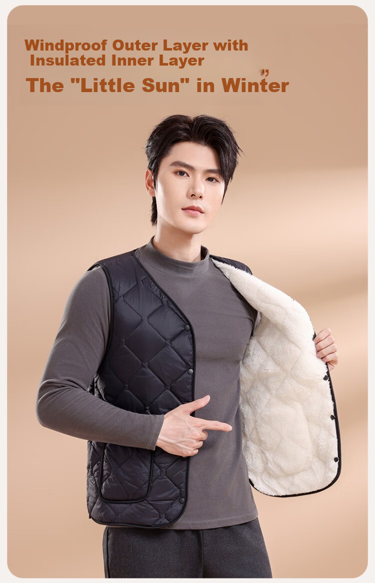 MiiOW [10A Antibacterial] Women's Wool Vest 2025 Autumn Winter Solid Color Sleeveless Warm Outerwear 3