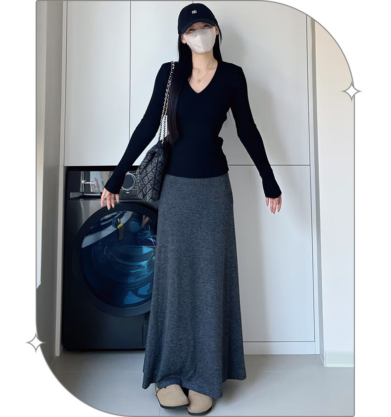 Langsha Women's Mermaid Skirt Spring Autumn 2026 New High Waist Slim A-Line Bodycon Skirt Elegant Temperament Premium Half Skirt 4