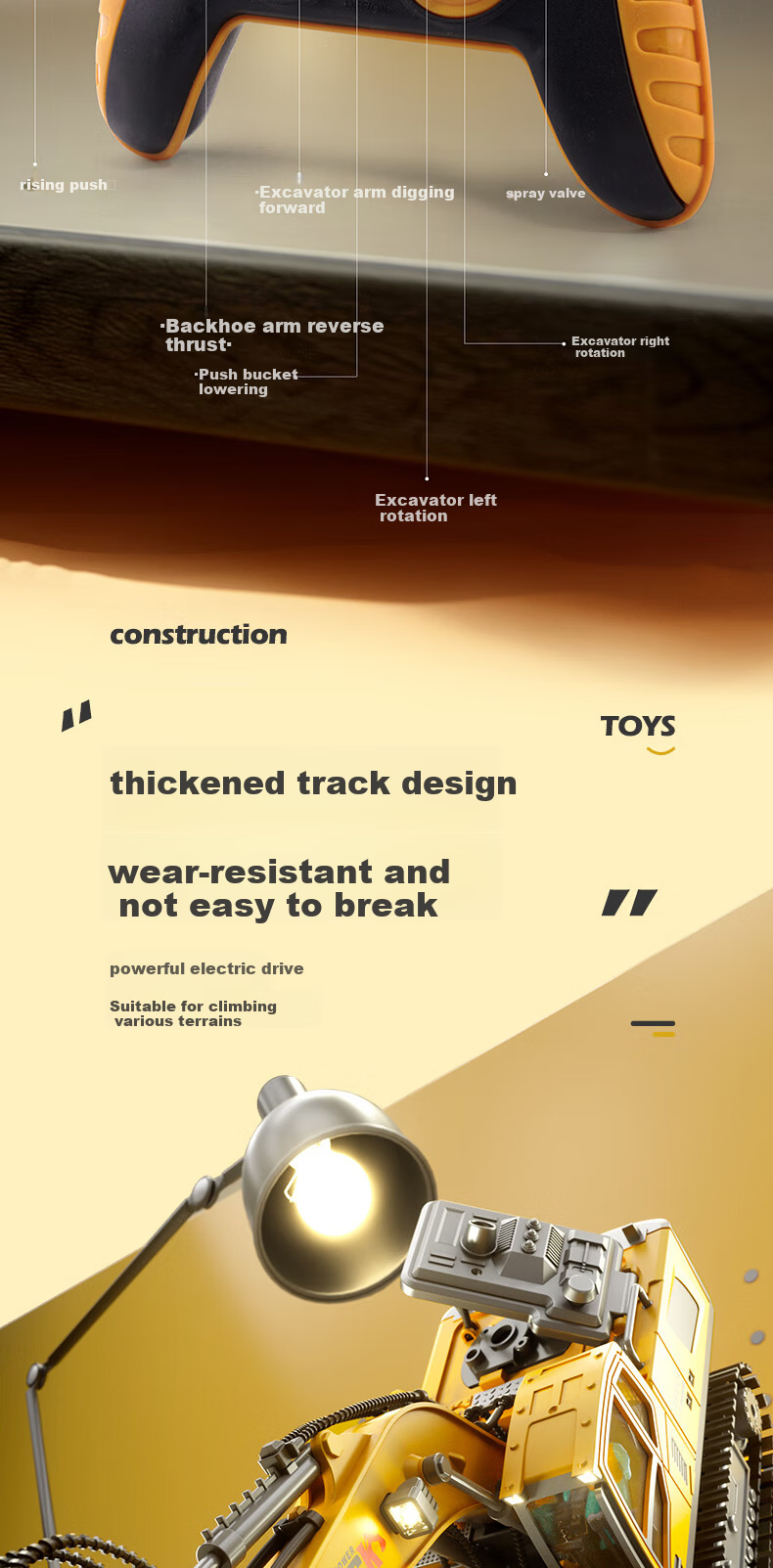 LIVING STONES Remote Control Excavator Alloy Large Kids Toy Boys Realistic Engineering Vehicle Electric Car Children's Day Gift 17