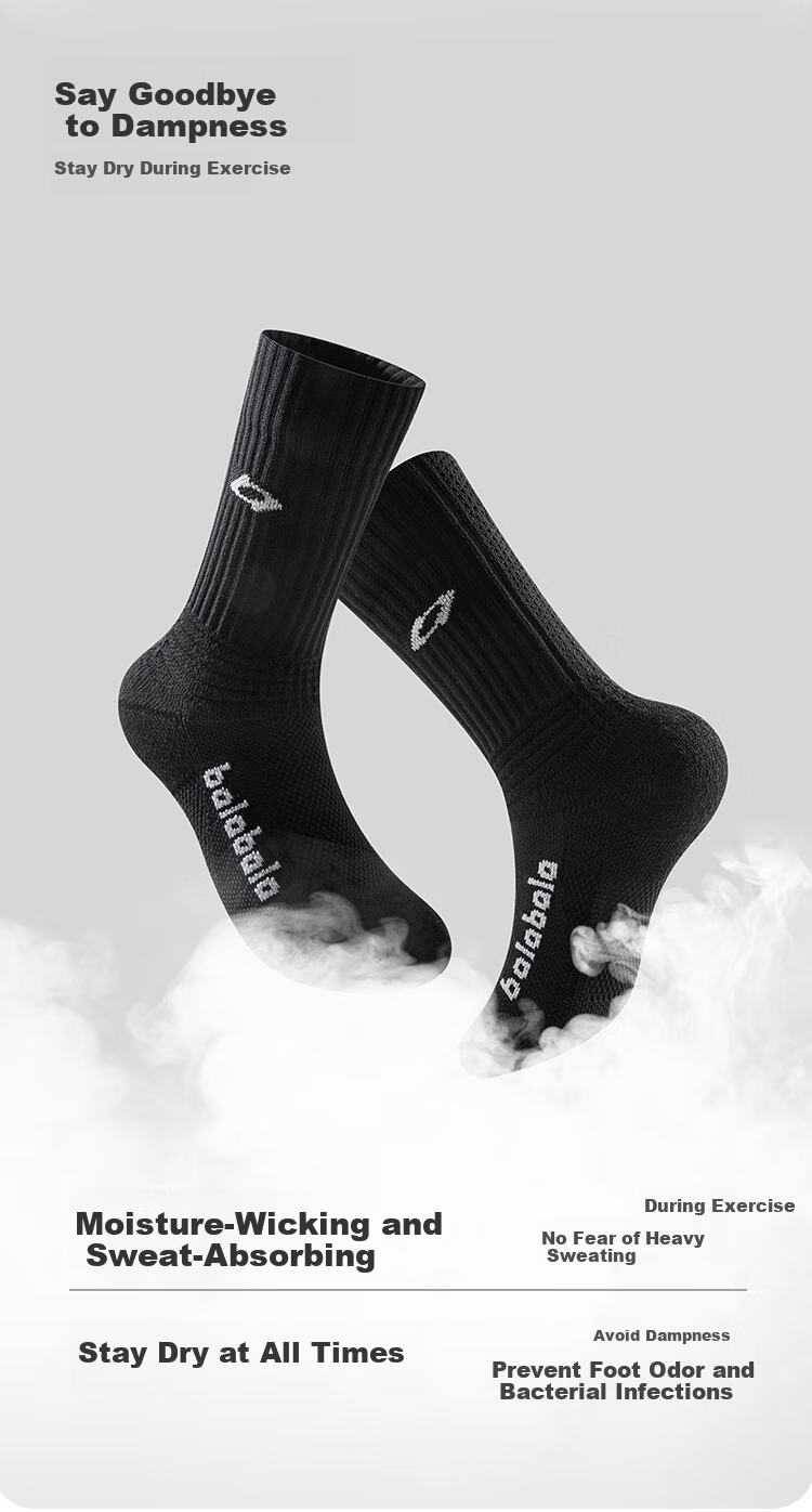 BALABALA balaOne Kids Cotton Autumn Mid-Calf Socks Antibacterial Deodorant 3-Pack 208325172204 5