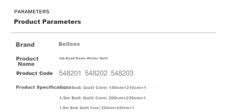 Bellees 90% Duck Down Quilt Winter Double Autumn and Winter Comforter 1000g Filling 200x230cm 20