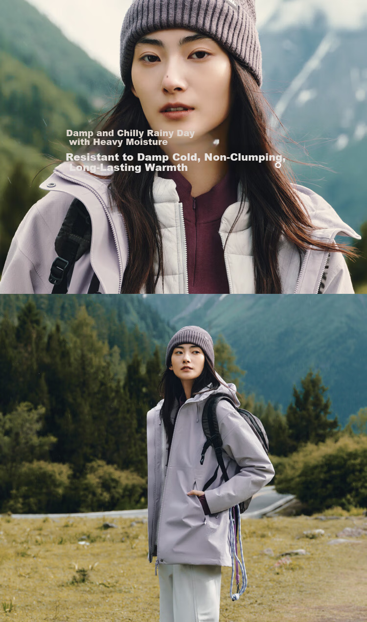 Beneunder Women's 3-in-1 Mountaineering Fleece Jacket Outdoor High Warmth LS101 Dusk Black M 14