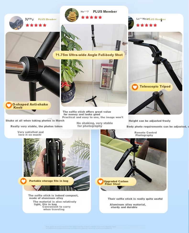 Zhiguozhe Dual-Light Selfie Stick Travel Compact Portable Phone Holder 360-Degree Rotating Anti-Shake Automatic Tripod Follow Shooting Photography Tool Concert 2