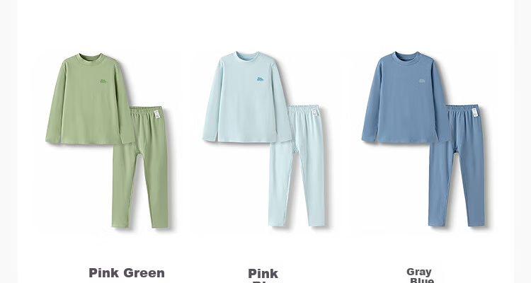 Balabala Boys and Girls Children's Underwear Set Two-Piece New Autumn and Winter Velvet Lined Thermal Top and Bottom Pajamas Red 10