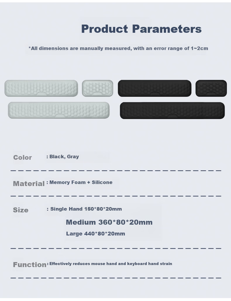KPTE New Model [Edge Elbow Support], Convex Massage Wrist Rest, 30*10*2.5CM, Student Office Mouse Pad, Wrist Support, Memory Foam Wrist Pad, Keyboard Hand Rest Pad, Wrist Support 12