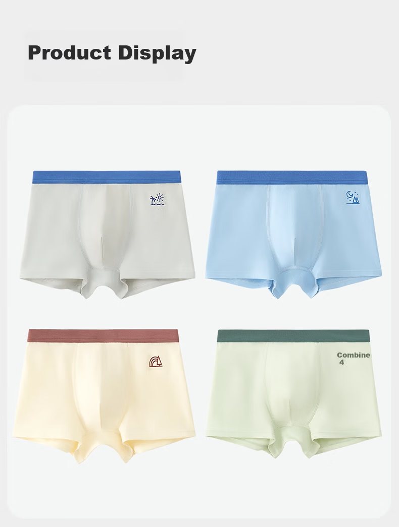 Mianqixiong Boys' Cotton Underwear A-Class Youth Development Junior High School Boxer Briefs for Older Children - XL 17