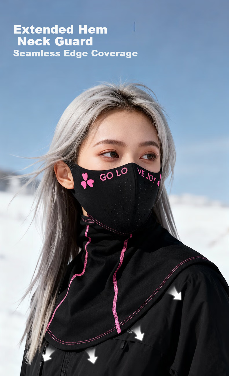 GOLOVEJOY Women's Ski Mask Face Cover Neck Warmer Windproof Cold Protection Outdoor Thermal Liner Headgear 7