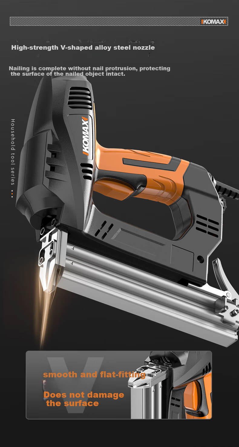 KEMAISI Electric Nail Gun F30 Straight Nail Gun Staple Gun Carpentry Tool Pneumatic Nail Gun Steel Nail Gun Nailer 14