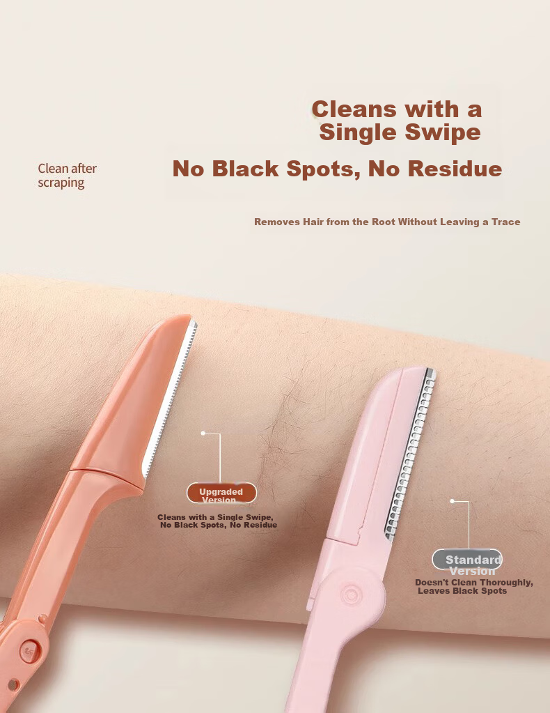 Keqi Foldable Eyebrow Razor Safety Anti-Scratch Eyebrow Shaver Hair Remover 3pcs for Beginners and Makeup Artists 7