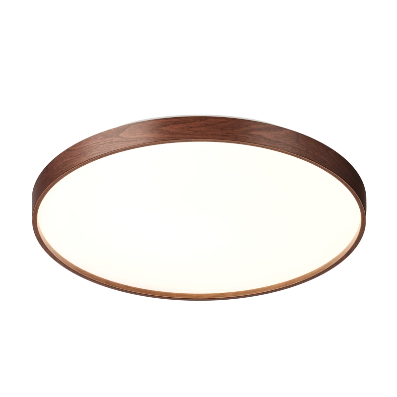 DELIXI Vintage Style Ceiling Light Main Lamp Living Room Wood Grain Bedroom Eye Protection Light 65W