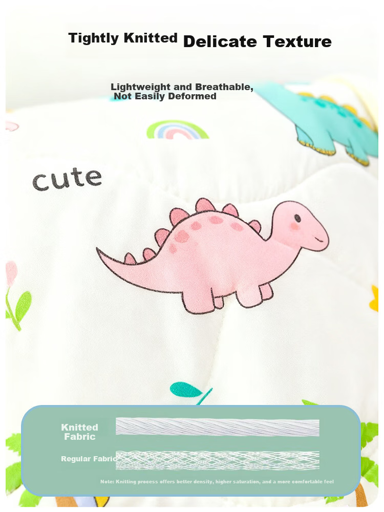 9i9 Children's Summer Lightweight Quilt Baby Air Conditioning Blanket Dormitory Quilt Single Kindergarten Nap Dinosaur Approx. 145*110 cm 2