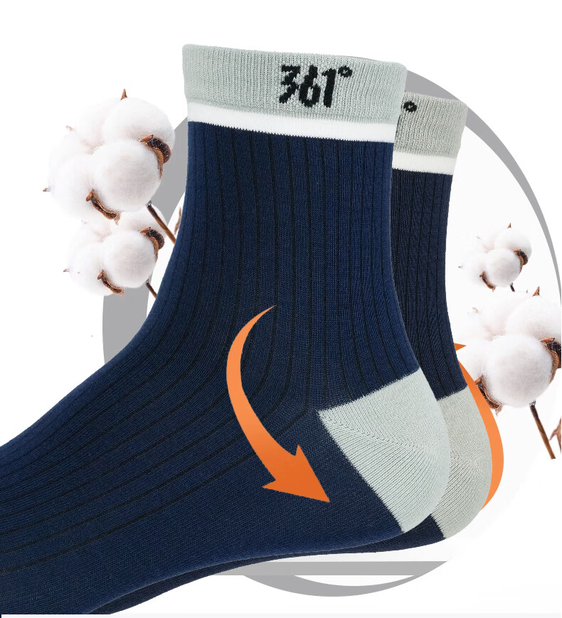 361° Business Cotton Socks Spring Summer New Men's Antibacterial Deodorant Mid-Calf Socks Black/4 Pairs One Size 12