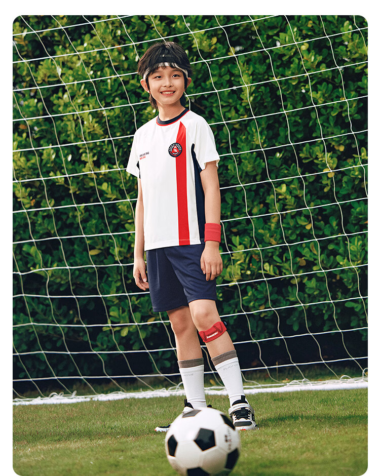 Balabala Kids Short Sleeve Set Boys Girls Baby 2-Piece Summer 2026 Football Jersey and Shorts Moisture-Wicking Quick-Dry 14