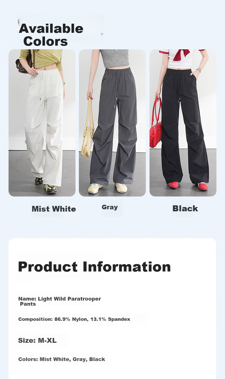 Langsha Women's Outdoor Work Pants Summer Thin Breathable Quick-Dry Ice Silk Sun Protection Tactical Hiking Straight-Leg Trousers 13