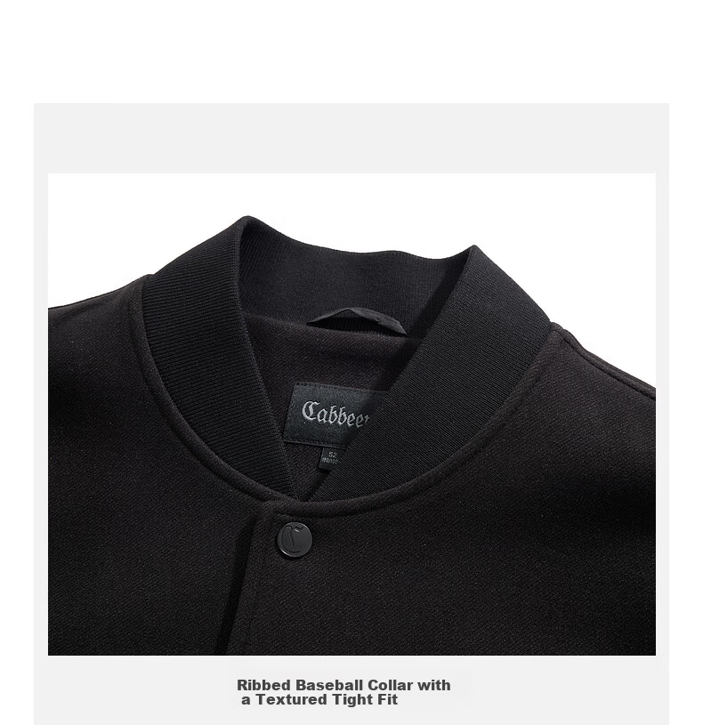CABBEEN Twill TR Brushed Fabric Jacket Men with Logo Embroidery Winter Coat 5