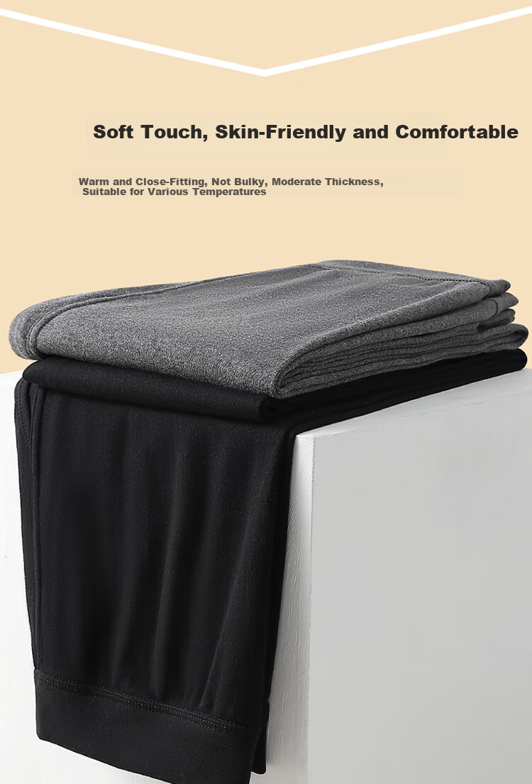 LangSha [Fall New Arrival] Plus Size Men's Thermal Underwear, Pure Cotton Autumn And Winter Long Johns, Thin Warm Base Layer Pants 7