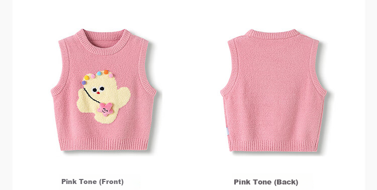 BALABALA 【Naipupu IP】balaOne Kids Vest Children's Winter Warm Vest Girls 2025 208425171001 23