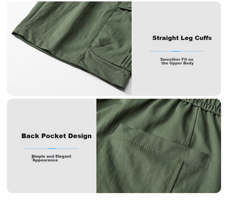 JEEP Men's Summer Workwear Cargo Shorts Loose Fit Casual Black M 4