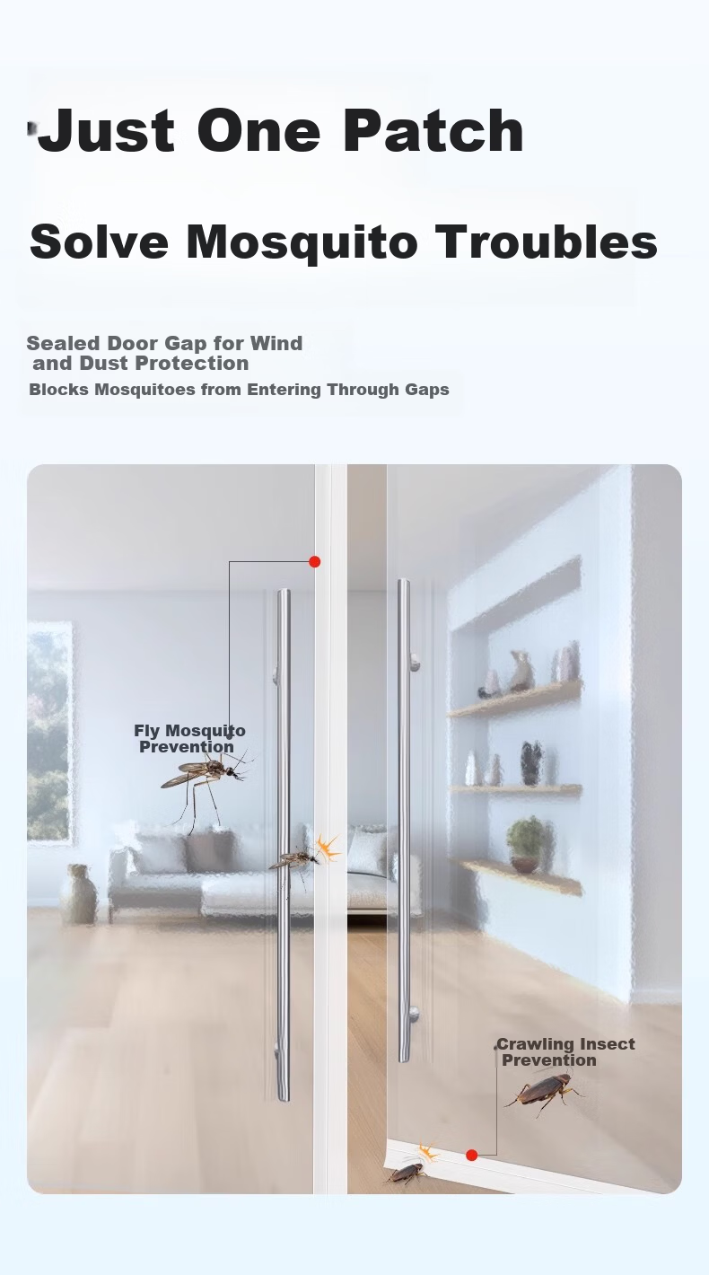 Xuanjia Mital Door and Window Gap Sealing Strip Glass Door Gap Windproof Soundproof Waterproof Adhesive Strip 4