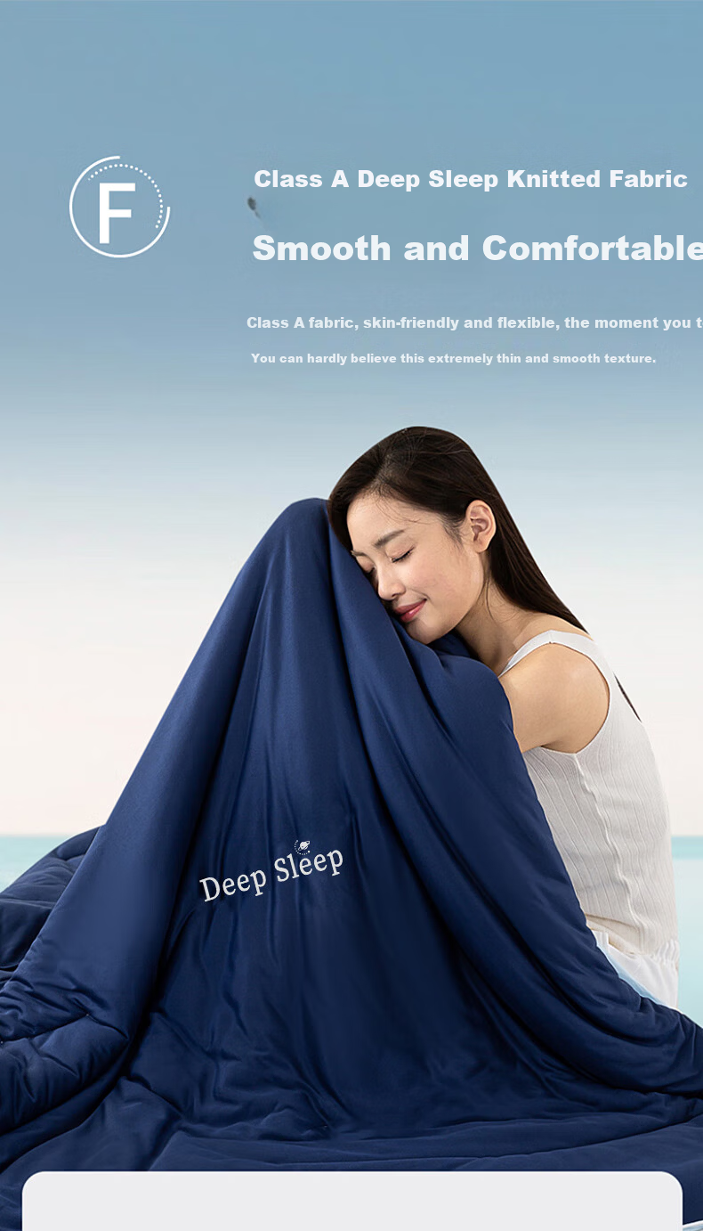 Grace Autumn Winter All-Season Single Student Dormitory Quilt 8lbs 200x230cm Deep Sleep Blue 9