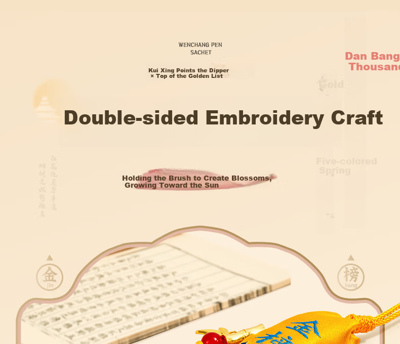 Kongsheng, Ma Nian Xiang Bag, Muxi Embroidery Three-Dimensional Incense Bag, Portable Pendant, Mid-Autumn Festival Gift, Wedding Gift for Bride 2