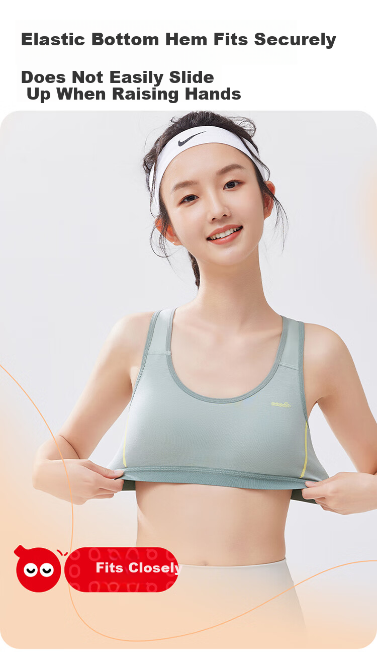 Hongdou Girls Bra Student Stage 2-3 Development Period Underwear High School Youth Sports Shockproof Breathable Vest 2