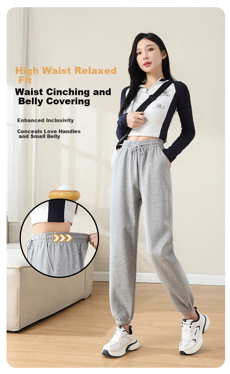 FitonTon Women's Sweatpants, Spring/summer 2026, Loose-Fitting Joggers, Slimming Versatile Harem Pants, Casual Trousers for Wome 3