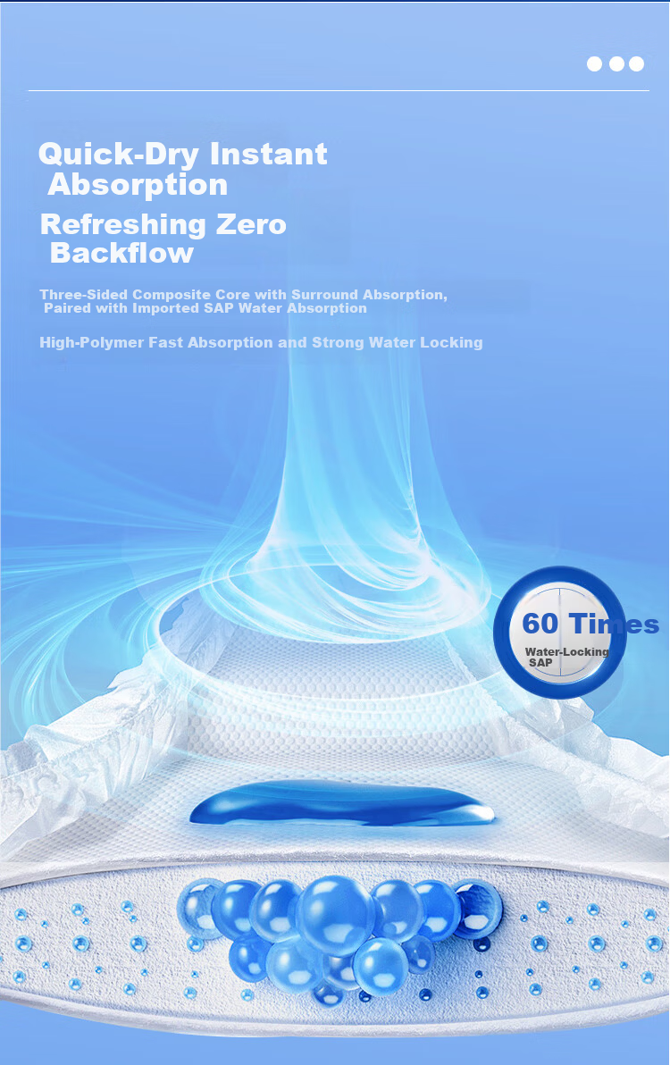 Zundaren Adult Diapers L Size 10 Pieces Waist Tape (Waist: 82-136cm) Incontinence Pads for Elderly and Postpartum Women 4