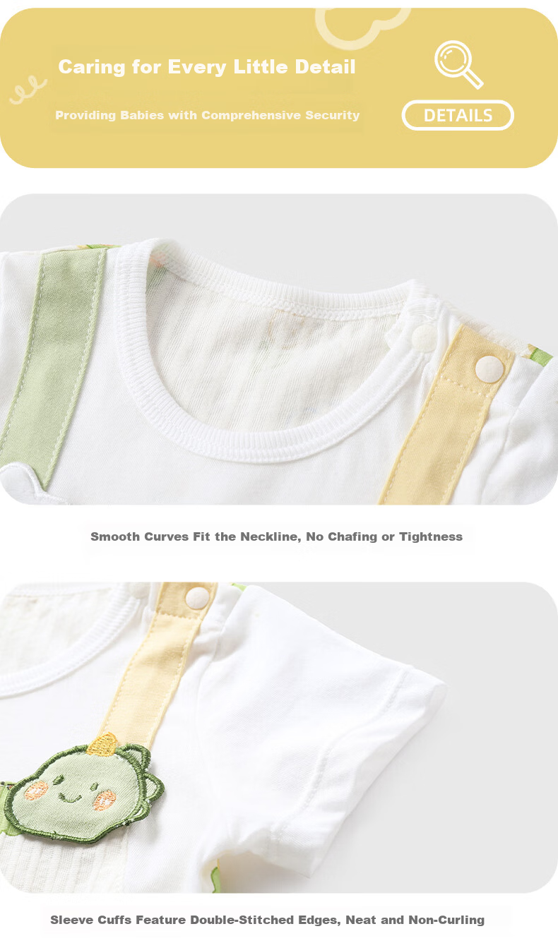 Youqi Baby Clothes Summer Thin Short Sleeve Breathable Infant Romper Stylish Summer Jumpsuit for Babies and Toddlers 9