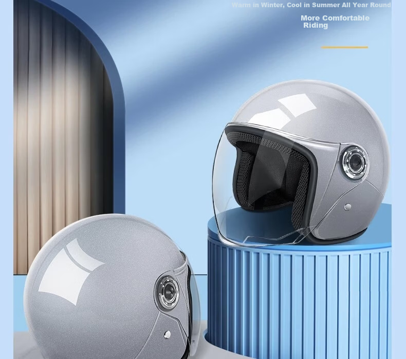 BAOHU 3C Certified Helmet with Anti-Fog Lens for Men and Women, Adult Electric Scooter Motorcycle Warm Full-Face Helmet, Four-Season Universal Winter Cold-Resistant Helmet 301 Moonlight Apricot 4
