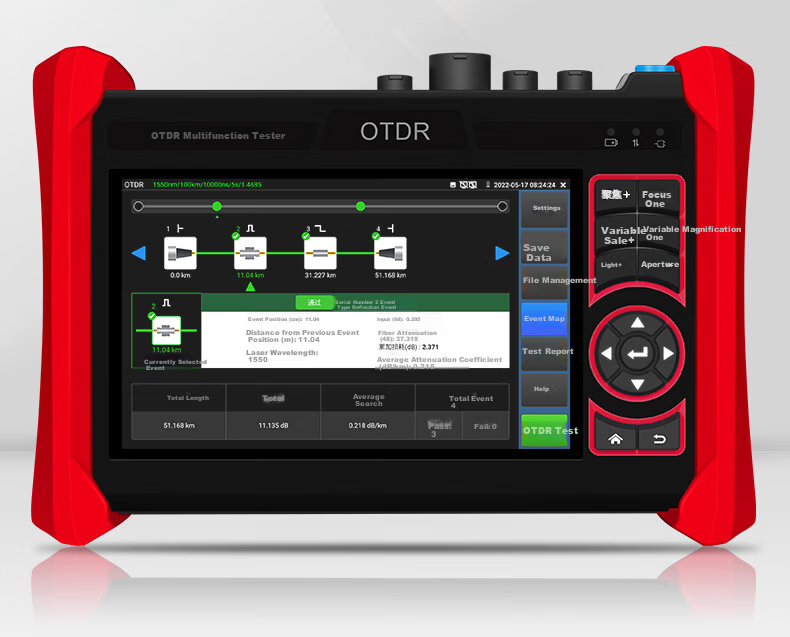 Wanglu Tong OTDR Engineering Multi-Function Fiber Optic Fault Locator Comprehensive Tester Cable Fault Breakpoint Optical Time Domain Reflectometer MT-6510 (1310/1550) 28|26dB 12