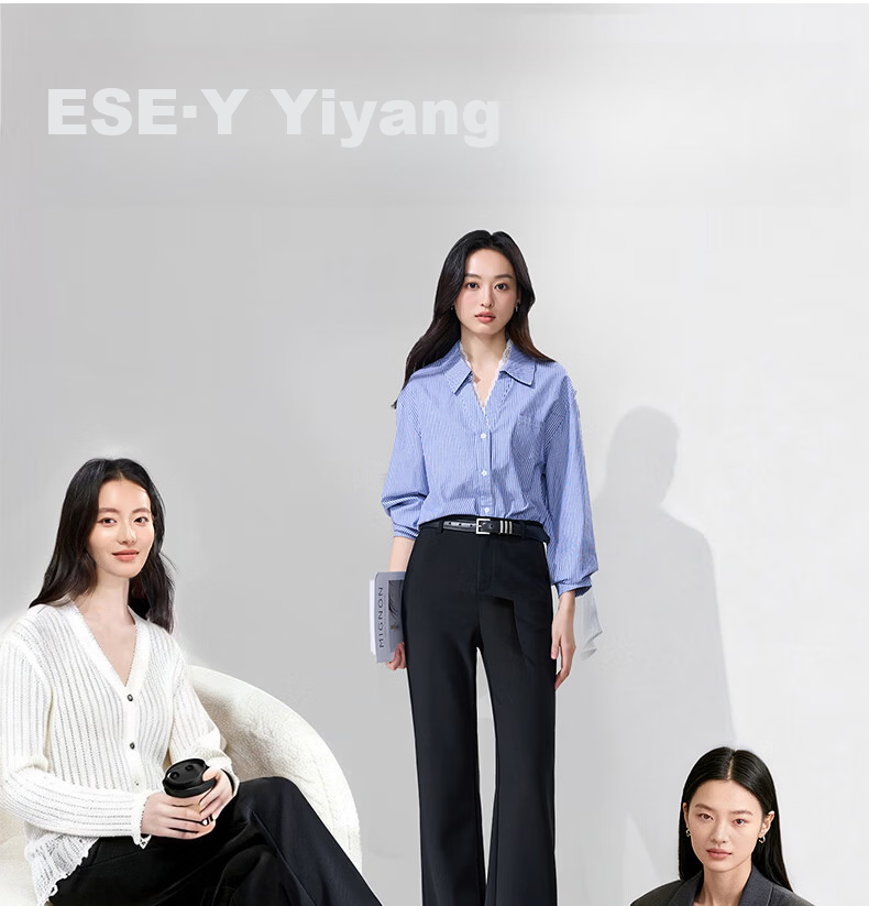 ESE-Y Women's Micro Flared Pants 2026 Spring New High Waist Slim Fit Draped Stretch Office Trousers Midnight Black 30S 1