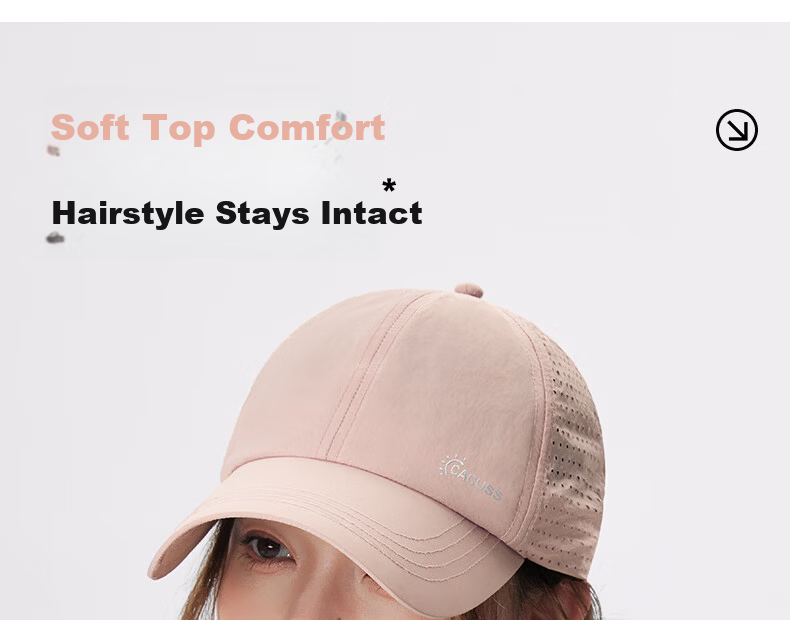 CACUSS Summer Breathable Mesh Baseball Cap for Women Outdoor Lightweight Sun Hat Fashionable Black 8
