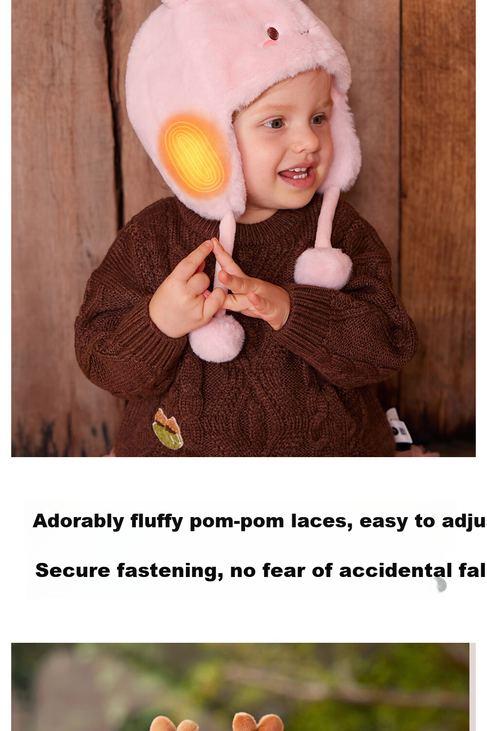 Beitais Baby Hat Autumn Winter Thickened Fleece Ear Protection Windproof Warm Kids Hat Unisex Children's Stylish Cap 8