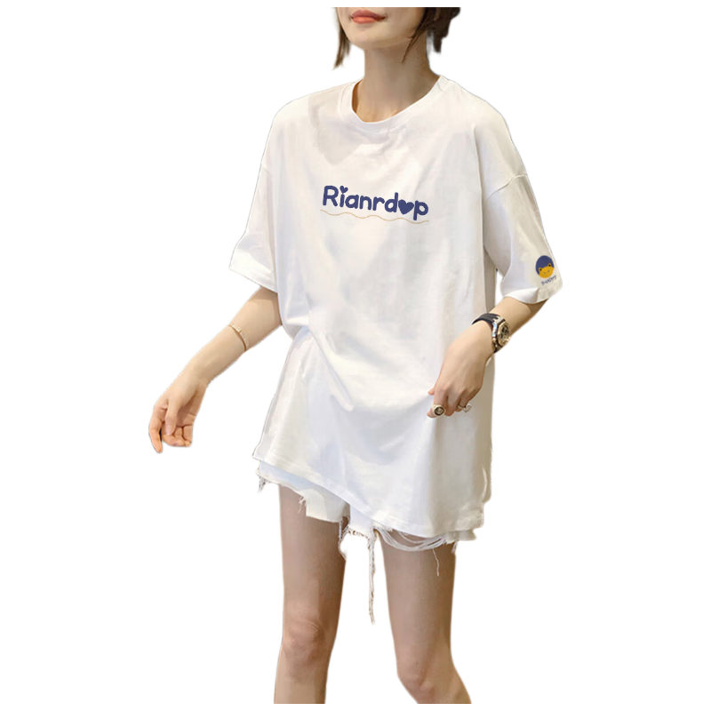 TonLion 2026 Summer Short-Sleeve T-Shirt for Women, Pure Cotton Simple Versatile Fashion Round Neck Half-Sleeve Top