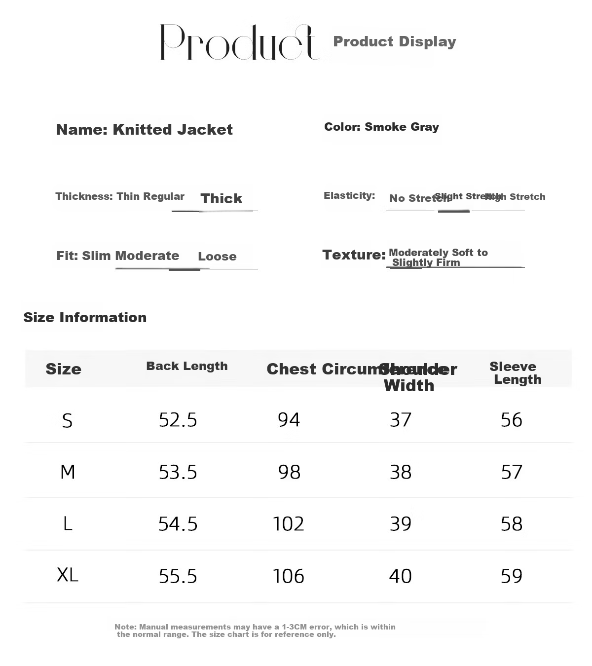 Chushen Spring and Autumn Short Jacket Women's Fashion Hooded Casual Knit Cardigan Sweater S53D095 2