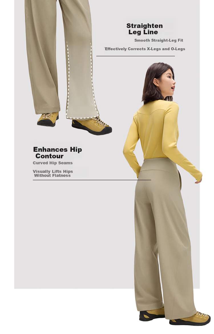 Beneunder Woven Straight-Leg Pants for Women 25 Autumn Winter New Mid-Warm Fleece Lined Windproof Water-Repellent Sports Casual Pants WB146 12