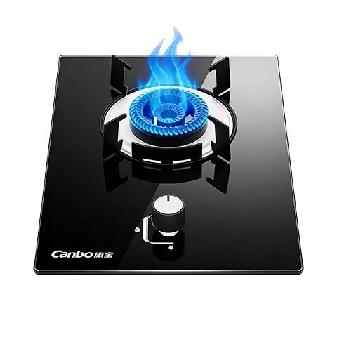 Canbo Built-in Gas Stove Single Burner Natural Gas 5.2KW High Power Energy-saving Tempered Glass Panel Kitchen Countertop and Built-in Single Eye Stove QI30H