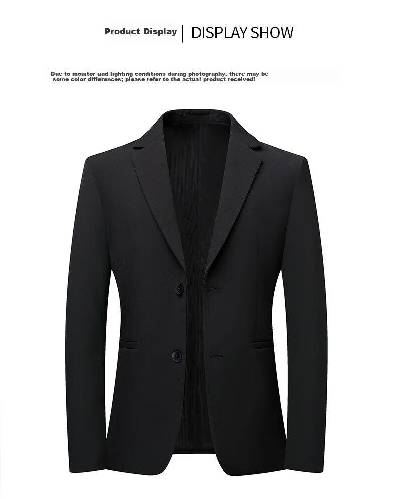 ROMON Men's Slim Fit Spring Autumn Business Youth Blazer Casual Single-Breasted Suit Jacket Formal Workwear Coat 5