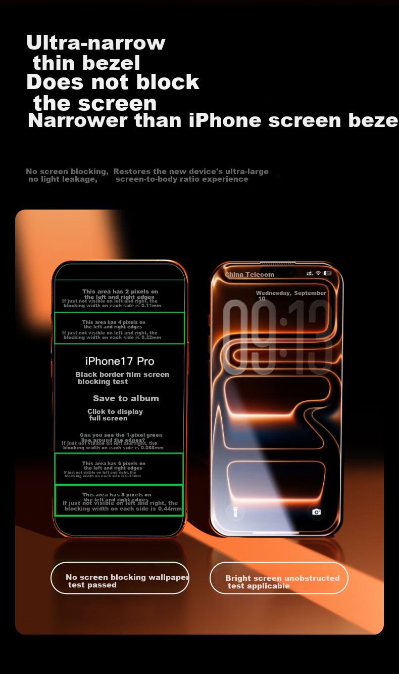Pisen Tempered Glass Screen Protector for iPhone 17 Pro, HD Anti-Fingerprint, Dust-Free, Full Coverage, Shockproof, 2-Pack 4